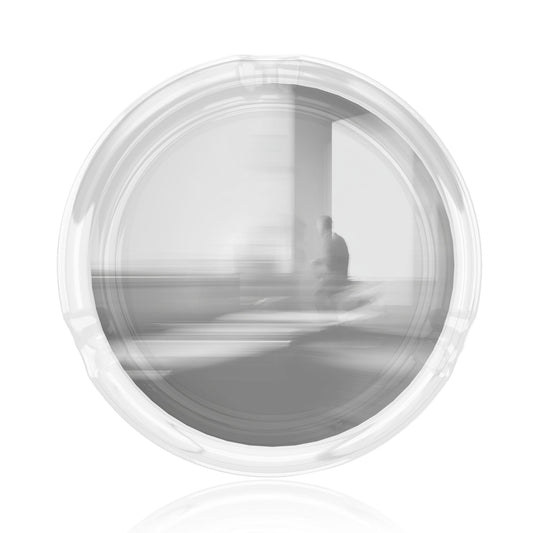 Black & White Photography Art Glass Ashtray｜Round Heat-Resistant Clear Glass with 3 Grooves｜Minimalist Decorative Ashtray for Home or Office